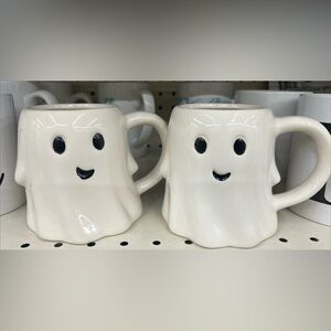 2 Ghost Ceramic Mug Set - White